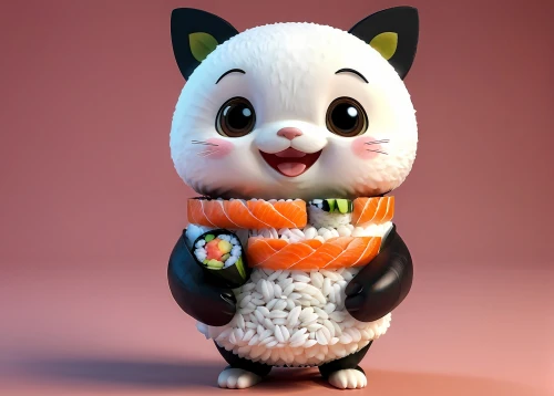 bingbu,kihon,kokeshi doll,kokeshi,3d render,3d model,wufu,kawaii panda,sadaharu,kinboshi,3d rendered,ninomaru,cute cartoon character,hamtaro,kewpie,jinsa,kewpie doll,rimau,little panda,panduru