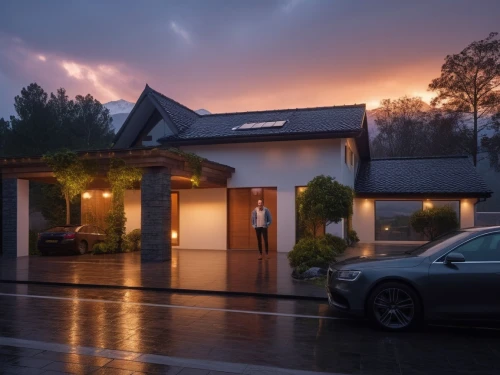 carport,smart home,electrohome,luxury home,carports,garages,beautiful home,folding roof,bungalows,solarcity,modern house,electric charging,luxury property,smarthome,driveways,weatherboarding,driveway,home automation,tesla model x,roof landscape,Photography,General,Realistic