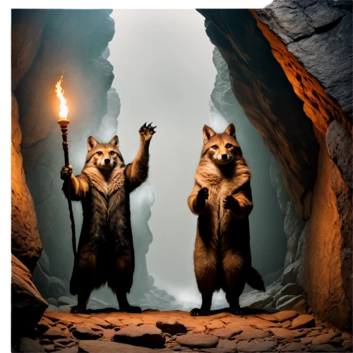 guards of the canyon,druids,wolfsfeld,two wolves,wolves,wolfes,moondogs,wolf couple,hellhounds,shamans,tribesmen,gnolls,wolfstone,forbearers,guardians,wolfs,canids,occultists,ewoks,norns,Illustration,Abstract Fantasy,Abstract Fantasy 05