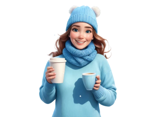 winterblueher,blue coffee cups,winter drink,snowflake background,woman drinking coffee,cup of cocoa,winter background,cold drink,frostbitten,winter clothes,winter hat,frostily,coffee background,winter clothing,blue snowflake,frozen drink,cappucino,coffee tea illustration,edit icon,bou,Conceptual Art,Daily,Daily 25