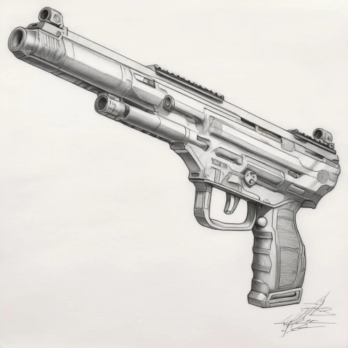 air pistol,bisley,sidearm,hawkmoon,a pistol shaped gland,casull,tokarev,baretta,airgun,bullpup,dragunov,pistol,tanfoglio,walther,derringer,kahr,luger,colt,saulet,beretta,Illustration,Black and White,Black and White 30