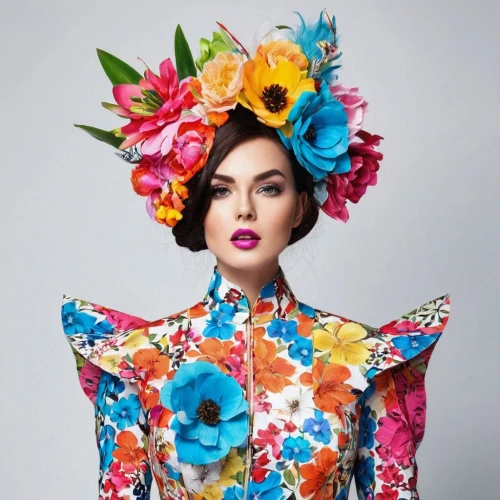 colorful floral,vintage floral,rankin,flower hat,kahlo,demarchelier,beautiful girl with flowers,floral,frida kahlo,lohan,shanina,flowered,flower wall en,flamenca,mollohan,exotic flower,flowers png,flowery,colorful flowers,girl in flowers,Photography,Fashion Photography,Fashion Photography 26