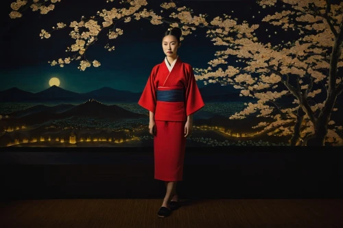 red magnolia,maiko,japanese woman,yifei,japanese sakura background,mulan,japanese cherry,ikebana,geisha,geiko,nodari,lady in red,hanbok,cheongsam,xiaohong,kazumi,xiaofei,xiaomei,tonghe,xiaoqing,Art,Artistic Painting,Artistic Painting 21