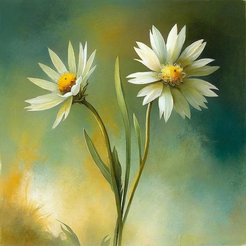 marguerite daisy,margueritte,white daisies,marguerite,australian daisies,daisy flowers,daisies,oxeye daisy,leucanthemum,sun daisies,white cosmos,flower painting,white chrysanthemums,african daisies,daisy flower,white chrysanthemum,the white chrysanthemum,pyrethrum,leucanthemum maximum,perennial daisy,Illustration,Realistic Fantasy,Realistic Fantasy 16