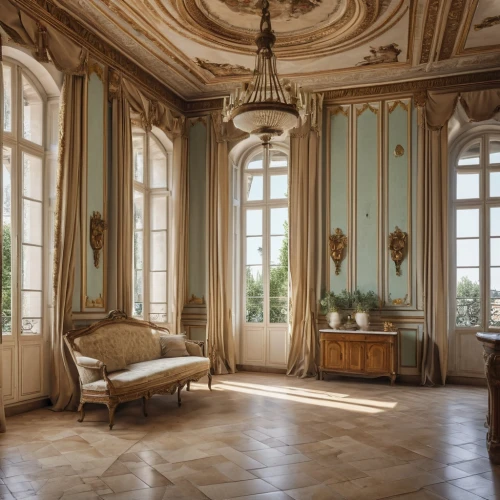 ornate room,french windows,chambre,versailles,ritzau,palladianism,chateauesque,crillon,enfilade,danish room,luxury decay,opulently,great room,interior decor,breakfast room,neoclassical,palatial,opulent,villa cortine palace,royal interior,Photography,General,Realistic