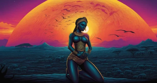 barsoom,inanna,sekhmet,kemet,nephthys,akhnaten,andromeda,neith,nefertiti,neptunian,binti,afrofuturism,seti,nubia,asherah,sundancer,sci fiction illustration,khnum,fremen,wadjet,Illustration,Realistic Fantasy,Realistic Fantasy 25