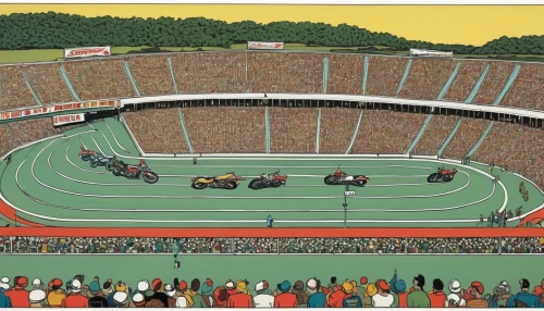 ullevi,oval track,race track,bislett,autodromo,eurospeedway,racetrack,motordrome,racetracks,raceway,stadiums,track and field,iaaf,the day of the race,velodrome,carnogursky,paralympics,ball track,kyalami,car races,Illustration,American Style,American Style 15