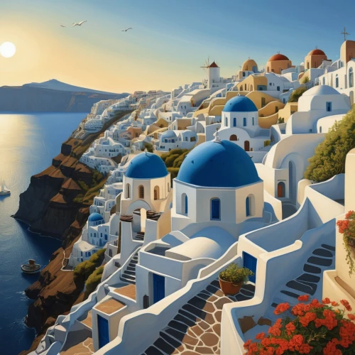 greek islands,greek island,greece,grecia,cyclades,grece,hellenic,dodecanese,santorini,thira,kythnos,cat greece,aegean,grecian,hellas,aegean sea,crete,greek food,greek feta cheese,oia,Illustration,Realistic Fantasy,Realistic Fantasy 44