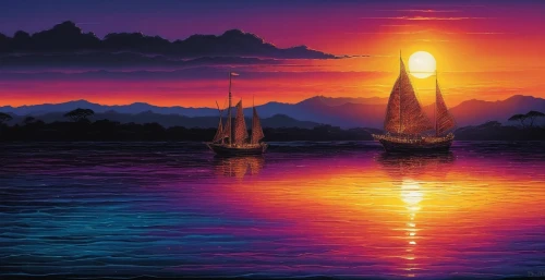 sailing boat,sailing ships,sailboat,sailing boats,sailing,sailboats,sail boat,sailing blue purple,sailing ship,sea sailing ship,sail ship,felucca,sailing orange,scarlet sail,boat landscape,sail,world digital painting,sailing yacht,fantasy picture,sails,Illustration,Realistic Fantasy,Realistic Fantasy 25