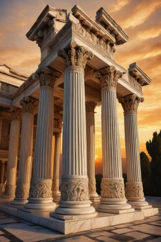 doric columns,greek temple,zappeion,erechtheion,three pillars,columns,pillars,roman columns,peristyle,erechtheus,house with caryatids,colonnades,temple of hercules,laodicea,columned,ephesus,panathenaic,colonnaded,caryatids,doric,Illustration,Paper based,Paper Based 29