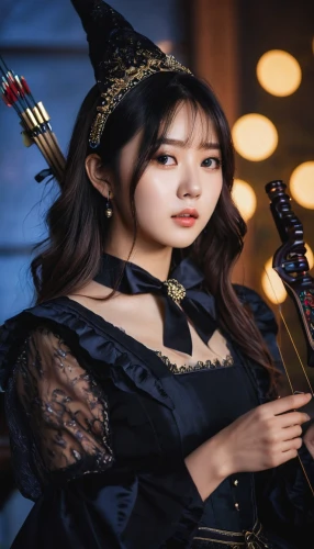 halloween witch,gayageum,violinist,iu,hyang,bingqian,bewitching,witching,suzy,sso,hanbok,yangzi,asian costume,bdo,violinist violinist,violin woman,solo violinist,celebration of witches,halloween background,ilhwa,Photography,General,Natural