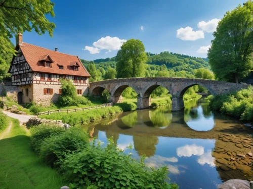 alsace,slovenj,fairy tale castle sigmaringen,franconian switzerland,germany,dordogne,northern germany,rhineland palatinate,slovenia,allemagne,bavarian swabia,styria,samobor,hildesheim germany,hameau,visegrad,stone bridge,germania,eastern europe,ourthe,Photography,General,Realistic