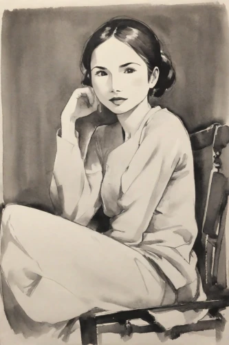 woman sitting,vintage drawing,girl sitting,farrokhzad,woman at cafe,charcoal drawing,vintage woman,madhubala,suyin,charulata,zorita,lempicka,chughtai,vintage female portrait,girl with cloth,fonteyn,cardinale,fleischer,whitmore,girl in cloth,Digital Art,Ink Drawing