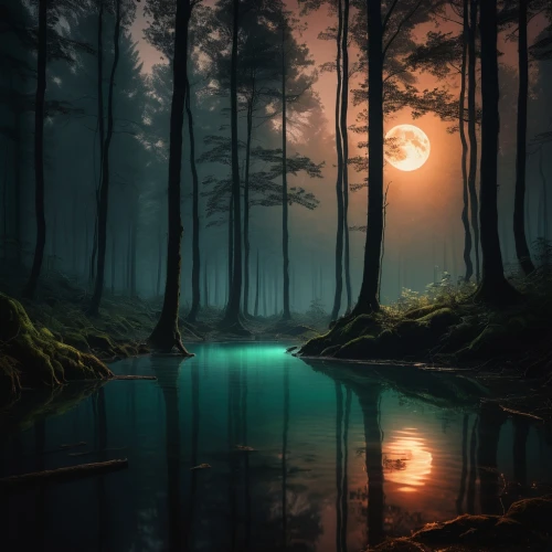 swamps,fantasy landscape,forest landscape,fantasy picture,forest background,world digital painting,forest dark,forest of dreams,evening lake,nature background,forest lake,moonlit night,landscape background,foggy forest,forest glade,swampy landscape,enchanted forest,dreamscape,fairy forest,forest,Photography,Documentary Photography,Documentary Photography 38