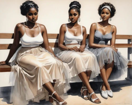 beautiful african american women,nubians,afro american girls,shirelles,empresses,dreamgirls,rwandas,muses,anmatjere women,african art,supremes,priestesses,canonesses,oluchi,countesses,triplicate,melanin,swv,dirie,triptych,Illustration,Paper based,Paper Based 30