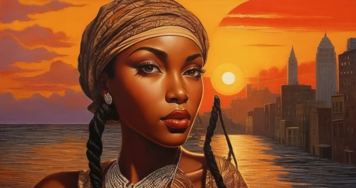 african woman,african art,african american woman,kemet,nubian,african culture,oshun,nigeria woman,africaine,ledisi,beautiful african american women,africana,afrofuturism,ancient egyptian girl,aminatou,braid african,umoja,afar tribe,nzinga,akilah,Illustration,Realistic Fantasy,Realistic Fantasy 21