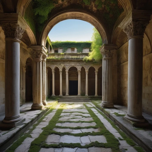 cloister,cloistered,marble palace,umayyad palace,monastero,inside courtyard,colonnades,courtyard,courtyards,archways,cloisters,cortile,arcaded,celsus library,yerlikaya,porticoes,colonnade,monastery garden,theed,deruta,Conceptual Art,Oil color,Oil Color 13