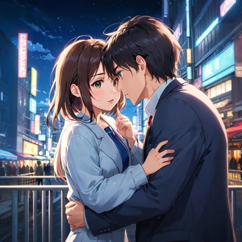 shibuya,tomoharu,shibuya crossing,takamio,akiba,teika,romantic scene,romantic portrait,suzumiya,young couple,bessatsu,city lights,nodame,cityscape,yui hirasawa k-on,boy and girl,starry sky,hands holding,kyon,clear night