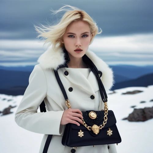 shearling,delvaux,chorkina,suit of the snow maiden,alpine style,peacoat,demarchelier,marni,blumarine,white fur hat,richemont,loewe,woolmark,the snow queen,trussardi,overcoats,black coat,alexandersson,sheepskin,celine,Photography,General,Realistic