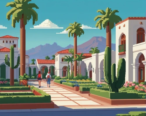 palmilla,santa barbara,travel poster,ojai,palm springs,tuscon,marbella,pasadena,sonoran,scottsdale,glendale,maricopa,altadena,sdsu,ucr,lacosta,visalia,palmdale,hacienda,lmu,Unique,Pixel,Pixel 01