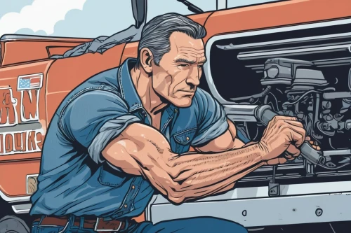 truckdriver,car mechanic,repairman,mechanic,torlakson,truck engine,cable,roadhouse,truckmaker,muscle car cartoon,engineman,clint,engine truck,tradesman,cable innovator,auto repair,autoworker,repairmen,pipe wrench,eastwood,Illustration,Vector,Vector 03