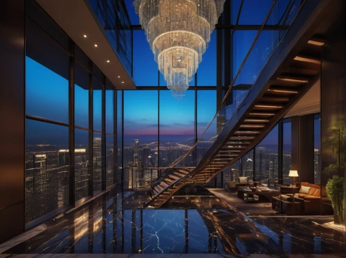 sky apartment,penthouses,luxury home interior,skyloft,glass wall,luxe,chongqing,chandelier,sathorn,above the city,modern decor,dubai,great room,luxury property,escala,singapore,shanghai,bangkok,interior modern design,ceiling lighting,Illustration,Paper based,Paper Based 19