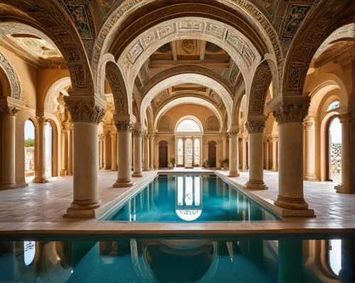 alcazar of seville,reflecting pool,amanresorts,water palace,marble palace,alhambra,floor fountain,infinity swimming pool,hamam,piscina,alcazar,dorne,roman bath,swimming pool,yazd,mikvah,thermes,umayyad palace,bathhouse,cloistered,Photography,Artistic Photography,Artistic Photography 01