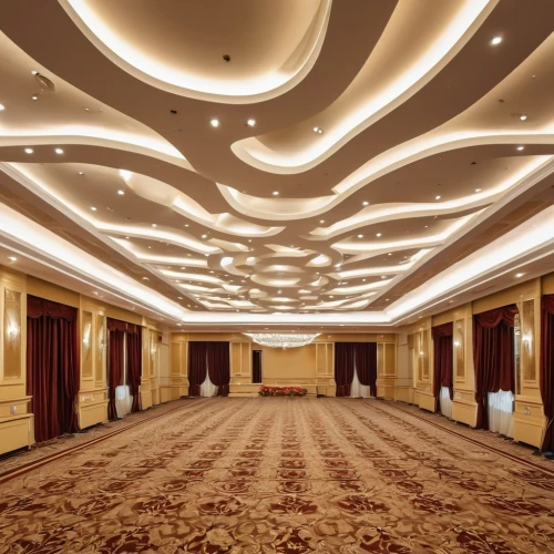 ballroom,ballrooms,event venue,hotel hall,ceiling lighting,search interior solutions,lighting system,ceiling construction,wedding hall,houselights,conference room,meeting room,staterooms,wallcoverings,stucco ceiling,empty hall,interior decoration,clubroom,ceilinged,zaal,Photography,General,Realistic