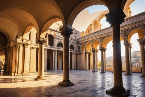 umayyad palace,palermo,lecce,doge's palace,certosa di pavia,colonnades,mezquita,noto,umayyad,arcaded,sapienza,monastery of santa maria delle grazie,curia,porticoes,cloistered,ibn tulun,seville,assisi,valletta,musei vaticani,Art,Artistic Painting,Artistic Painting 39