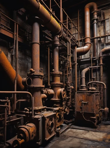 industrial plant,pipes,industrial tubes,precipitator,industrial,engine room,pressure pipes,industrial landscape,conduits,precipitators,abandoned factory,furnaces,pipe work,chemical plant,industrial ruin,heavy water factory,furnace,pipework,industrie,the boiler room,Illustration,Realistic Fantasy,Realistic Fantasy 18