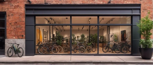parked bikes,nolita,storefront,bicycles,cyclery,bike city,bike land,officine,greenhaus,store front,store fronts,shopfront,steel door,storefronts,parked bike,bikes,liveability,crittall,mercantile,frame house,Illustration,Paper based,Paper Based 14