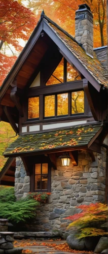 house in mountains,house in the mountains,fall landscape,house with lake,autumn in japan,home landscape,cottage,house in the forest,traditional house,roof landscape,the cabin in the mountains,japanese garden,ryokan,autumn frame,stone house,japanese garden ornament,autumn color,wooden house,beautiful home,autumn background,Conceptual Art,Oil color,Oil Color 08