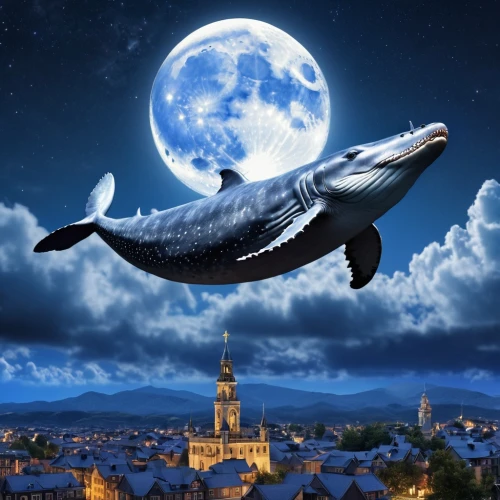 a flying dolphin in air,lanternshark,dolphin background,liopleurodon,bourequat,blue whale,dusky dolphin,cetacea,orca,nightflight,fantasy picture,cetacean,mayshark,houndshark,temposhark,oceanic dolphins,fliederblueten,requin,kasatka,cetaceans,Photography,General,Realistic