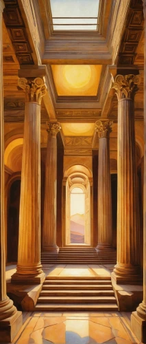 zappeion,neoclassical,cochere,neoclassicism,greek temple,marble palace,doric columns,corridor,enfilade,columns,pillars,saint george's hall,antechamber,palladian,colonnades,louvre,archly,colonnaded,bramante,hall of nations,Art,Artistic Painting,Artistic Painting 27