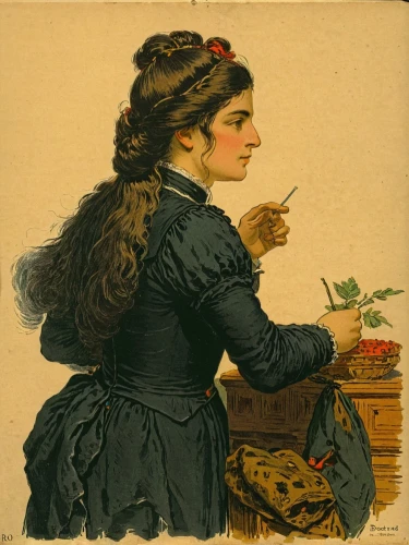 woman eating apple,woman drinking coffee,woman holding pie,woman with ice-cream,girl picking apples,chromolithography,girl with bread-and-butter,girl in the kitchen,girl at the computer,mademoiselle,bonnat,nigella,woman at cafe,girl with cereal bowl,young woman,woman playing,woman sitting,barmaid,portrait of a girl,victorian lady,Art,Classical Oil Painting,Classical Oil Painting 31