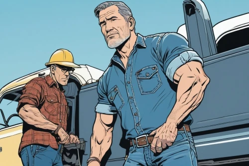 autoworkers,bernthal,adlard,tradesman,repairmen,hannegan,truckdriver,car mechanic,tradesmen,kirkman,workingmen,roughneck,palmiotti,longshoremen,longmire,mechanic,autoworker,raylan,handymen,repairman,Illustration,Vector,Vector 03