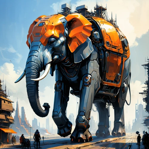 blue elephant,elephunk,triomphant,elephant ride,elephant,elefante,elefant,elephants,elephantine,elephantmen,cartoon elephants,pachyderm,silliphant,elephant herd,circus elephant,pachyderms,elephant line art,olifant,tusker,megafauna,Conceptual Art,Sci-Fi,Sci-Fi 01