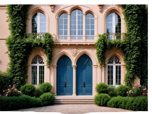 french windows,blue doors,doorways,garden door,archways,pointed arch,sursock,abbaye de belloc,orangery,front door,provencal,ritzau,row of windows,orangerie,doors,entryway,chateauesque,chateau margaux,entranceway,exterior decoration,Illustration,Vector,Vector 06