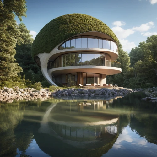 futuristic architecture,floating island,forest house,house in the forest,house with lake,dunes house,dreamhouse,futuristic art museum,tree house,tree house hotel,house by the water,modern architecture,asian architecture,cubic house,safdie,beautiful home,cube house,luxury property,treehouses,floating islands,Photography,General,Realistic