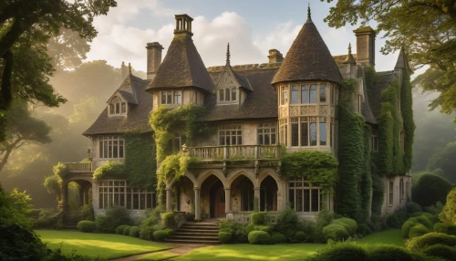 fairy tale castle,house in the forest,fairytale castle,dreamhouse,chateaux,witch's house,chateau,forest house,rivendell,victorian house,country house,fairy tale,maplecroft,old victorian,ferncliff,beautiful home,victoriana,a fairy tale,witch house,fairytale,Illustration,Retro,Retro 20