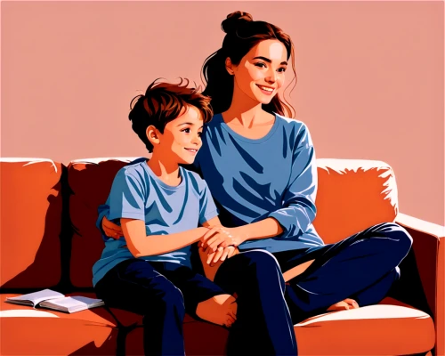 kids illustration,mother and son,seana,supermom,baby with mom,lindos,digital painting,young couple,photo painting,senderens,coloring outline,vector art,painting,custom portrait,mother and father,mom and daughter,parent,nanny,vector illustration,digital drawing,Art,Artistic Painting,Artistic Painting 43