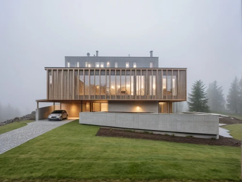 snohetta,modern house,bohlin,dunes house,forest house,timber house,modern architecture,house in mountains,house in the mountains,residential house,lohaus,cube house,foggy landscape,cubic house,swiss house,house with lake,archidaily,house in the forest,danish house,ruhl house,Photography,General,Realistic