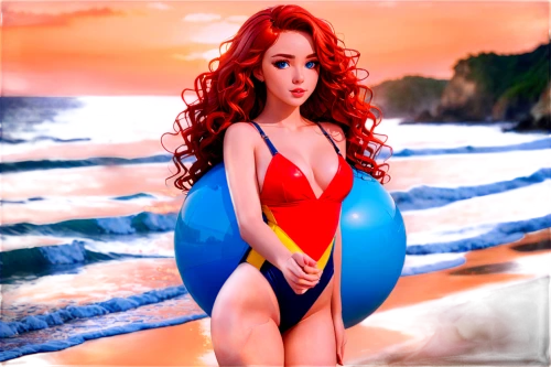 tropico,beach background,thirlwall,lydians,amphitrite,melisandre,themyscira,madelyne,summer background,edit icon,ariel,aphrodite,mermaid background,dyesebel,derivable,aniane,redhead doll,challen,the sea maid,recolored,Illustration,Japanese style,Japanese Style 03