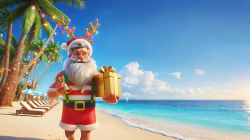 santa claus at beach,christmas on beach,christmas island,travelocity,st claus,christmas background,christmasbackground,santa claus with reindeer,natal,santa clause,father christmas,santa claus,santaland,north pole,christmas wallpaper,claus,holidaymaker,santa stocking,santas,christmas santa