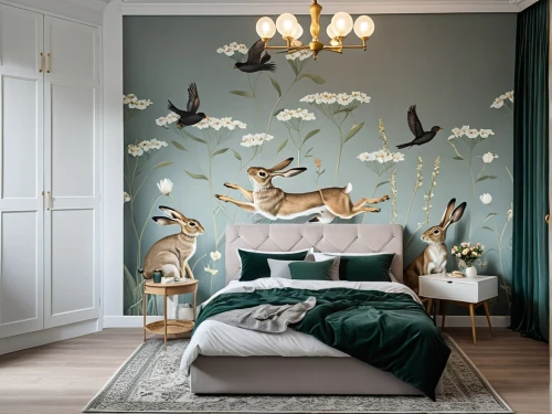 gournay,whimsical animals,flock of birds,wallcoverings,nursery decoration,children's bedroom,fromental,decoration bird,danish room,wallpapering,sleeping room,wallcovering,wall decoration,alcedo,alcedo atthis,woodland animals,flying birds,great room,kids room,baby room,Photography,General,Realistic