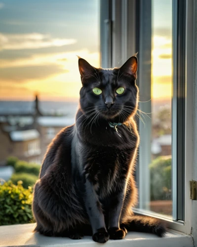 windowsill,european shorthair,sunset glow,window sill,cat european,evening sun,british shorthair,cattery,brindle cat,cat image,magpie cat,cat frame,shadowcat,moggie,cat's eyes,breed cat,overlooking,cat portrait,golden eyes,windowsills,Photography,General,Realistic