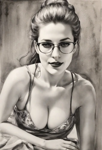 charcoal drawing,oil painting,charcoal pencil,chalk drawing,silver framed glasses,oil painting on canvas,photorealist,girl drawing,donsky,charcoal,young woman,marla,underpainting,pencil drawings,viveros,photo painting,pencil drawing,girl with cloth,marymccarty,abdellatif,Digital Art,Ink Drawing