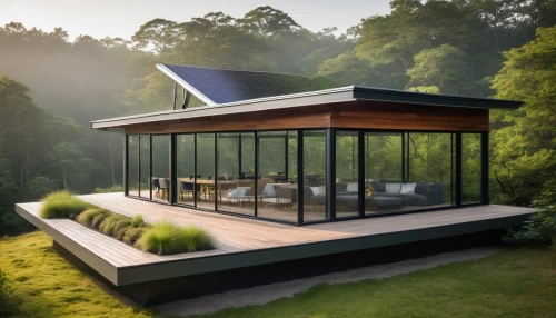 electrohome,grass roof,cubic house,folding roof,prefab,smart house,roof landscape,inverted cottage,prefabricated,smart home,greenhut,summer house,3d rendering,frame house,passivhaus,pavillon,modern house,sunroom,cooling house,cube house,Illustration,Realistic Fantasy,Realistic Fantasy 05