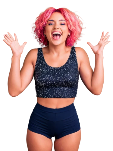 akuapem,anele,pink background,nia,jojo,taya,toni,aja,jenji,tessa,iyabo,celeste,lelei,dakota,veda,pink hair,sasha,titterrell,liv,strongwoman,Conceptual Art,Daily,Daily 12