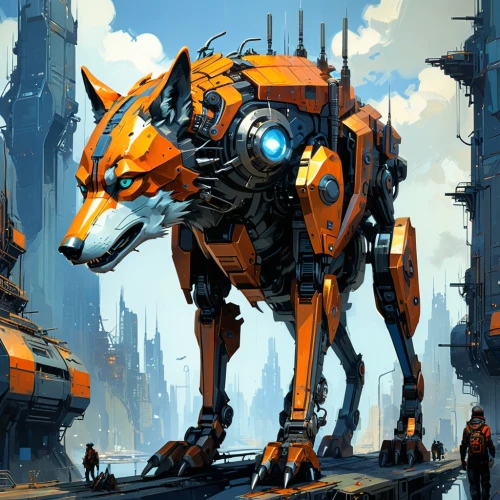 foxhound,zoids,armored animal,cyberdog,sapidus,tankor,mecha,mech,cerberus,cybertronian,quadruped,stray dog,grimlock,hound,woundwort,sentinel,zoid,digivolve,hawken,forerunner,Conceptual Art,Sci-Fi,Sci-Fi 01
